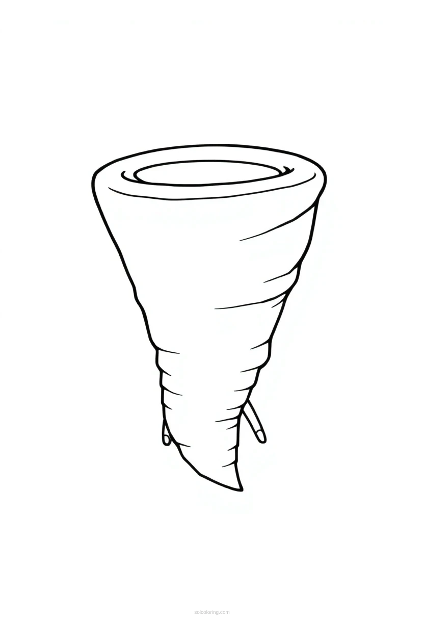 Tornado coloring page for kids