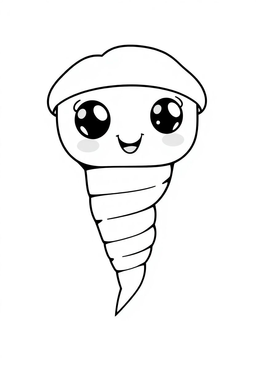 Tornado coloring page, free printable