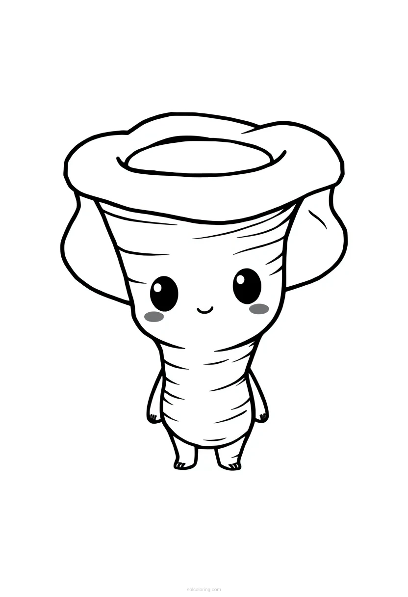 Tornado coloring page for kids