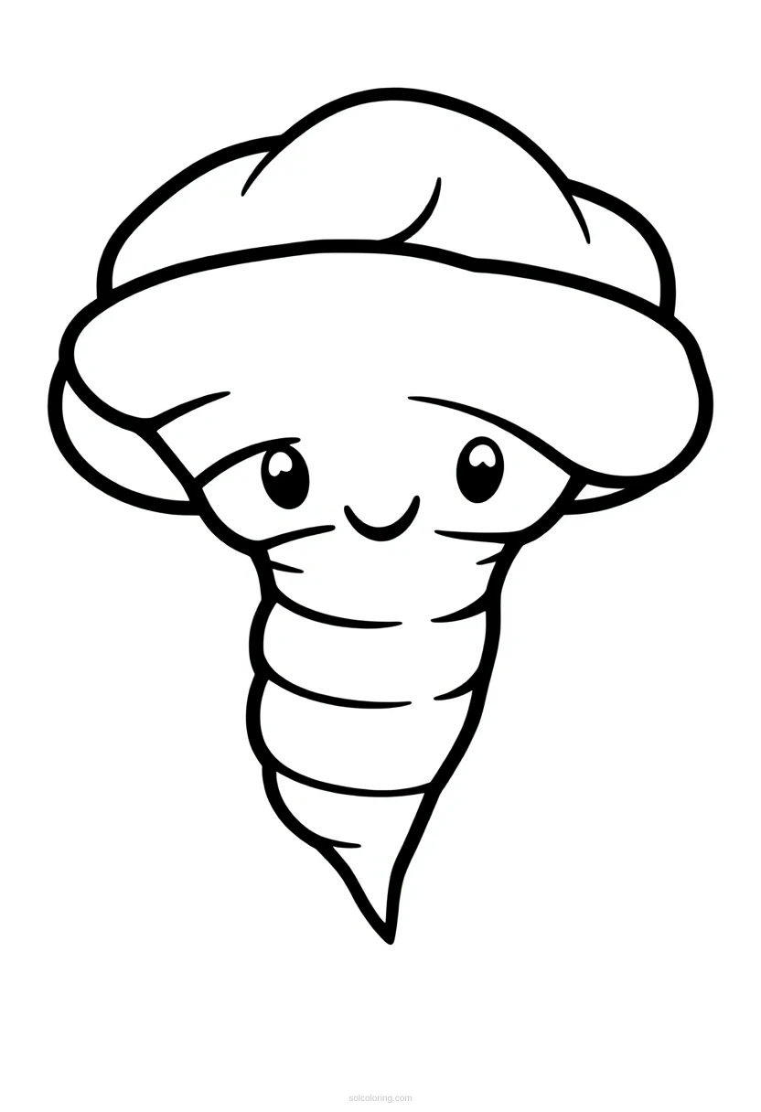 Tornado coloring page for kids