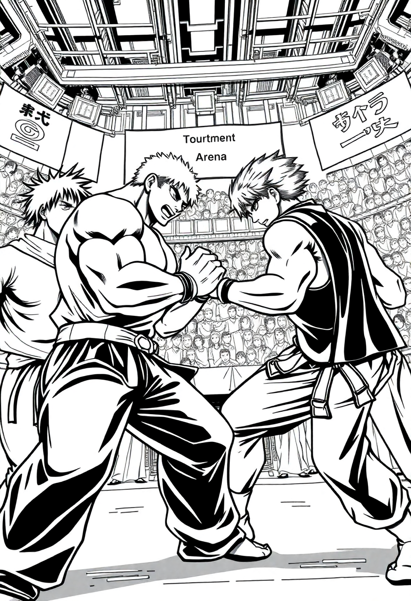 Tournament Fighting Arena coloring page, free printable