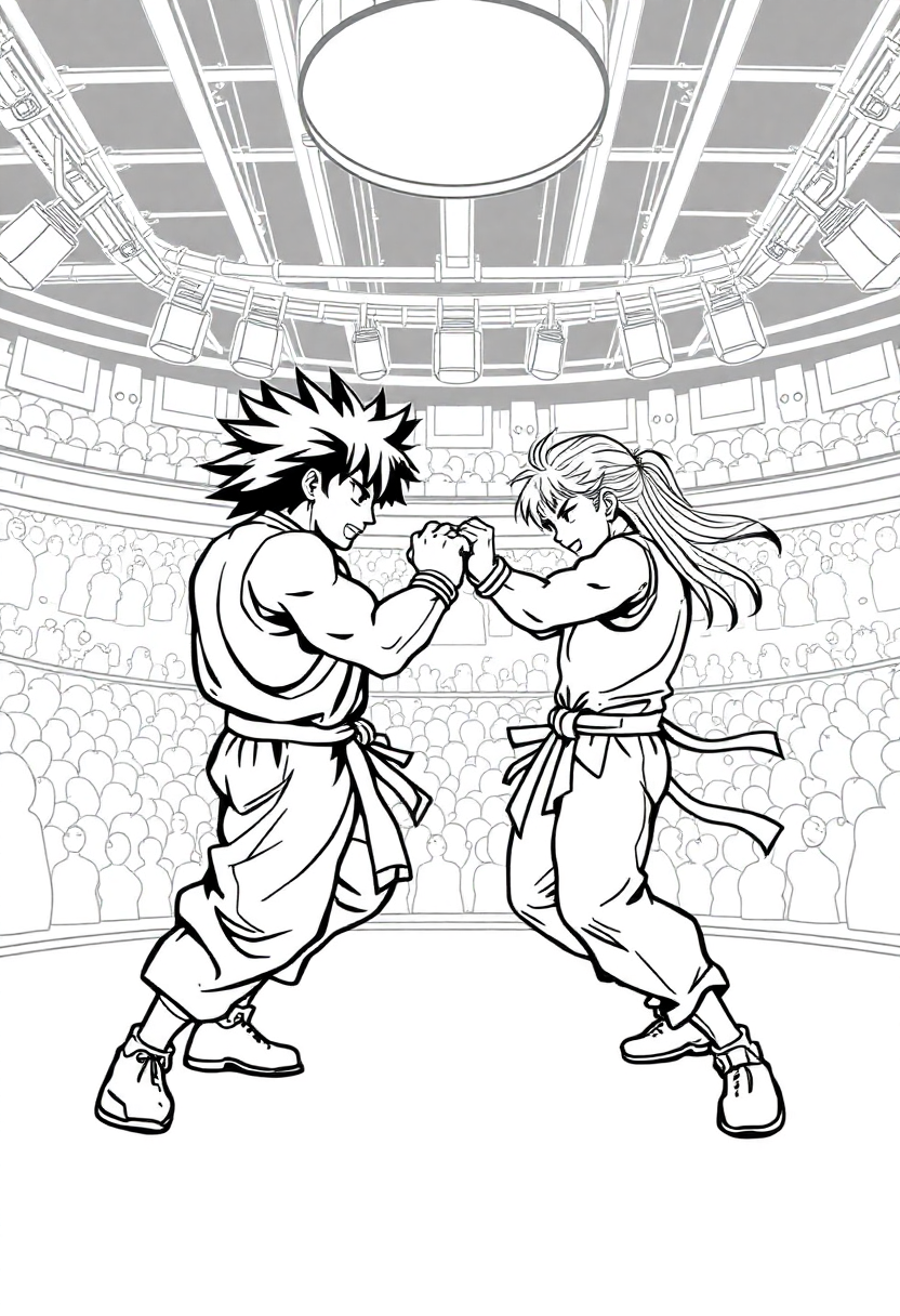 Tournament Fighting Arena coloring pages