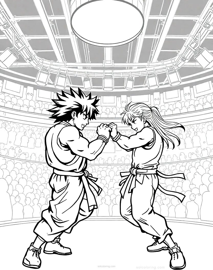Tournament Fighting Arena coloring pages