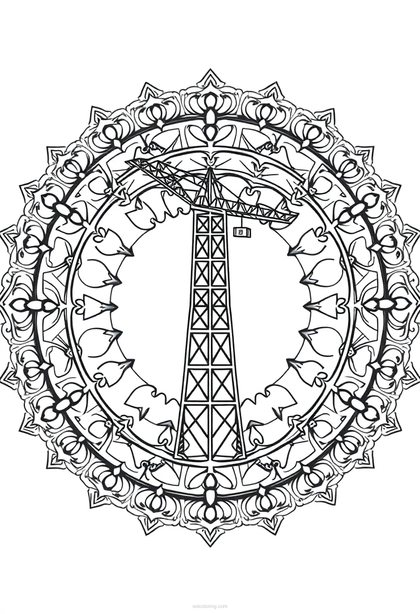 Tower Crane coloring page for kids