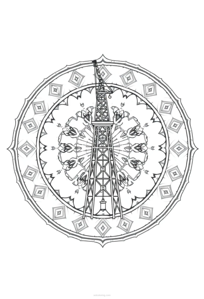 Tower Crane coloring page for kids