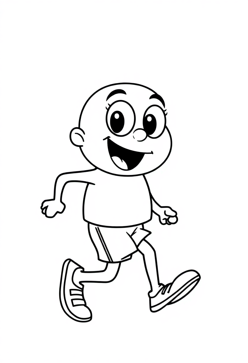 Track and Field Runner coloring page, free printable