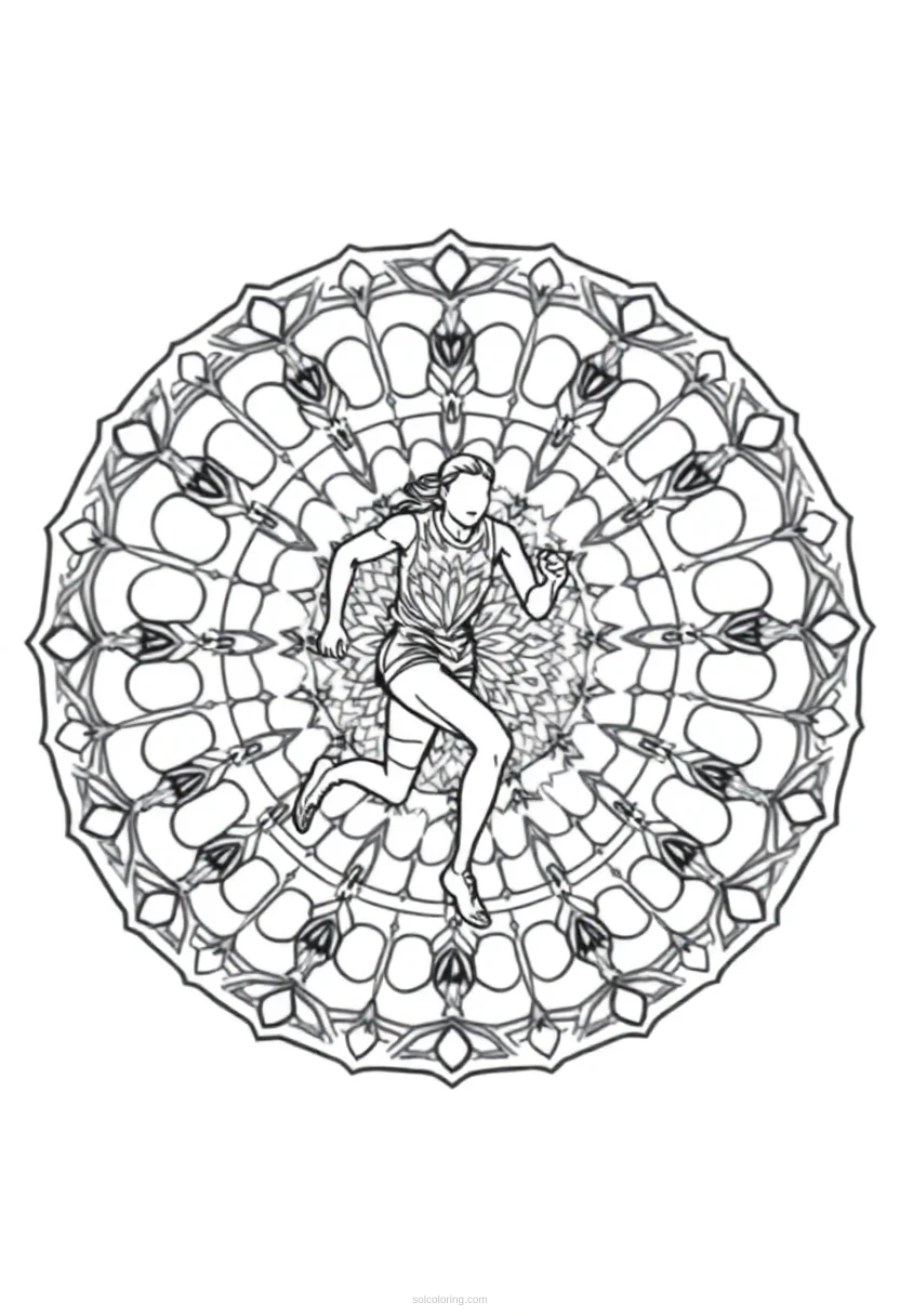 Track and Field Runner coloring page for kids