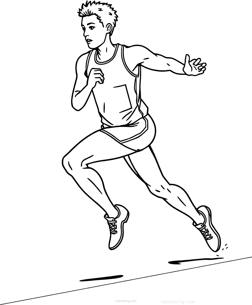 Track And Field Sprinter coloring pages