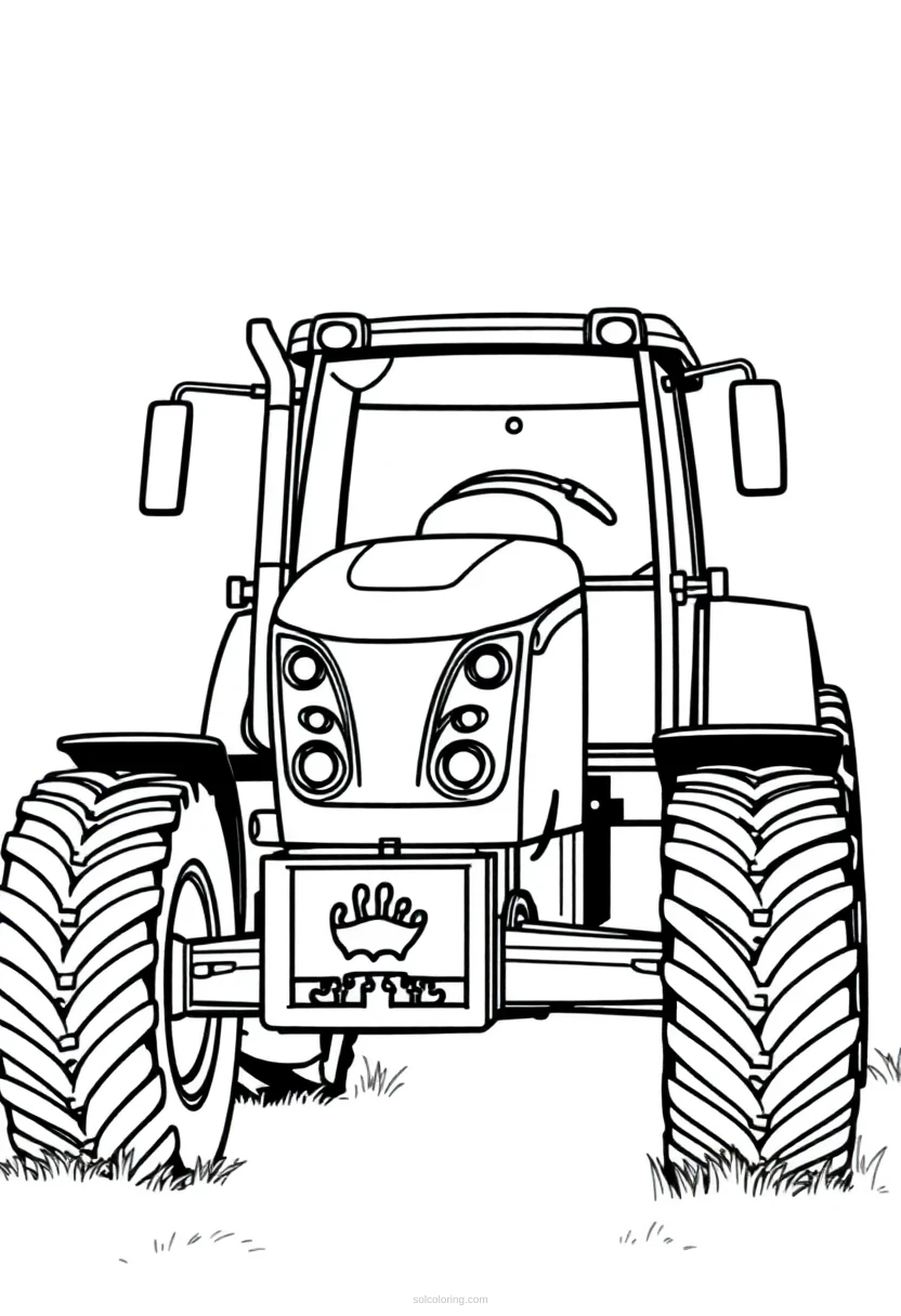 Tractor Chibi coloring pages