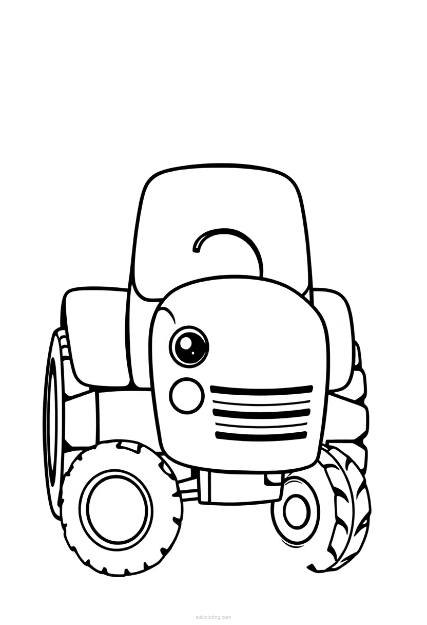 Tractor coloring page for kids