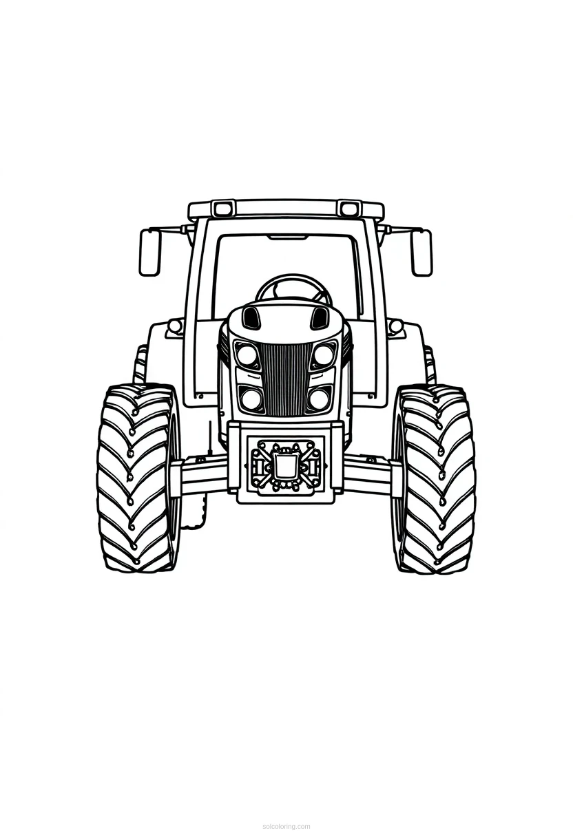 Tractor coloring page for kids