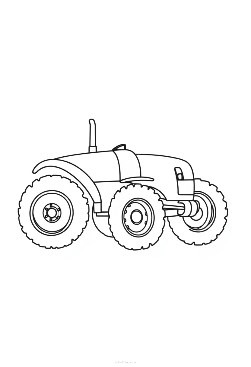Tractor coloring page for kids