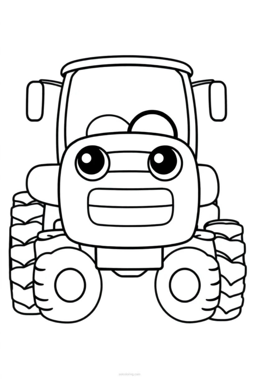 Tractor coloring page for kids