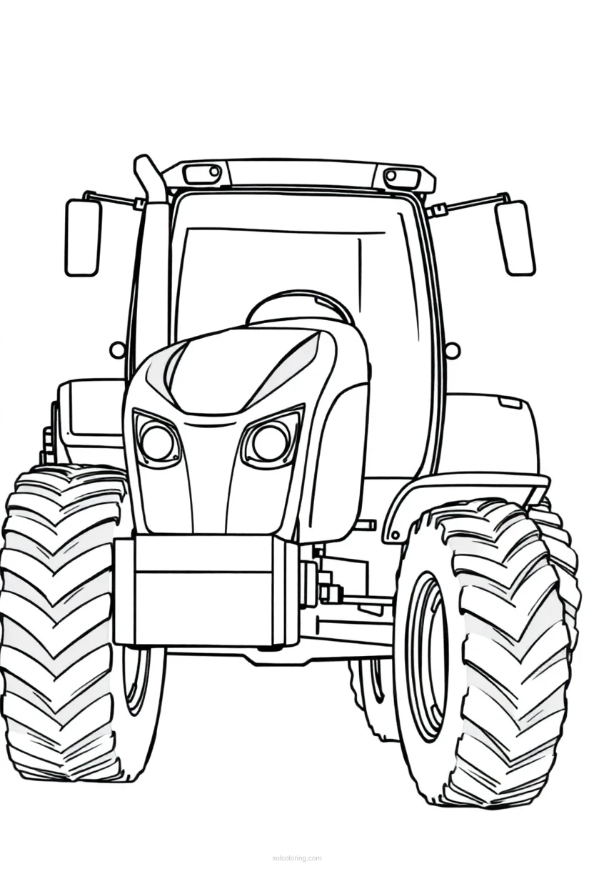 Tractor coloring page for kids