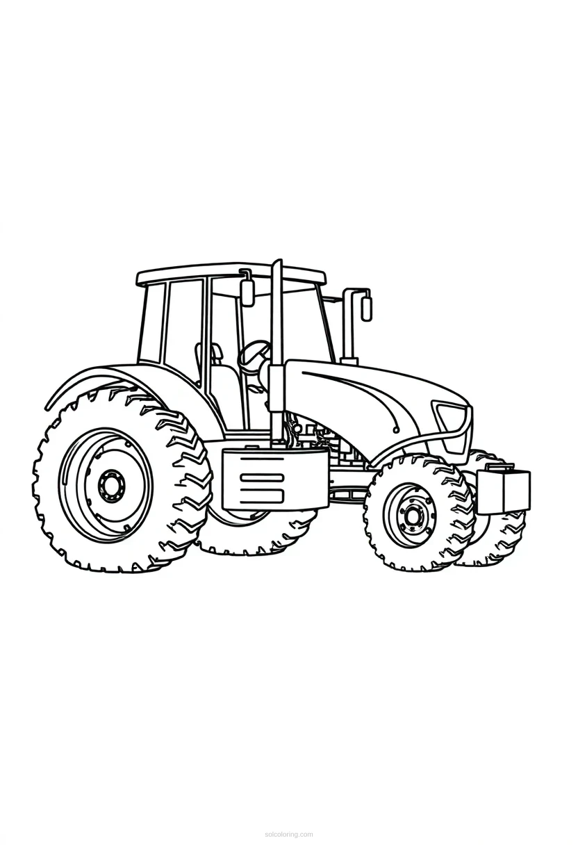 Tractor Mandala coloring pages