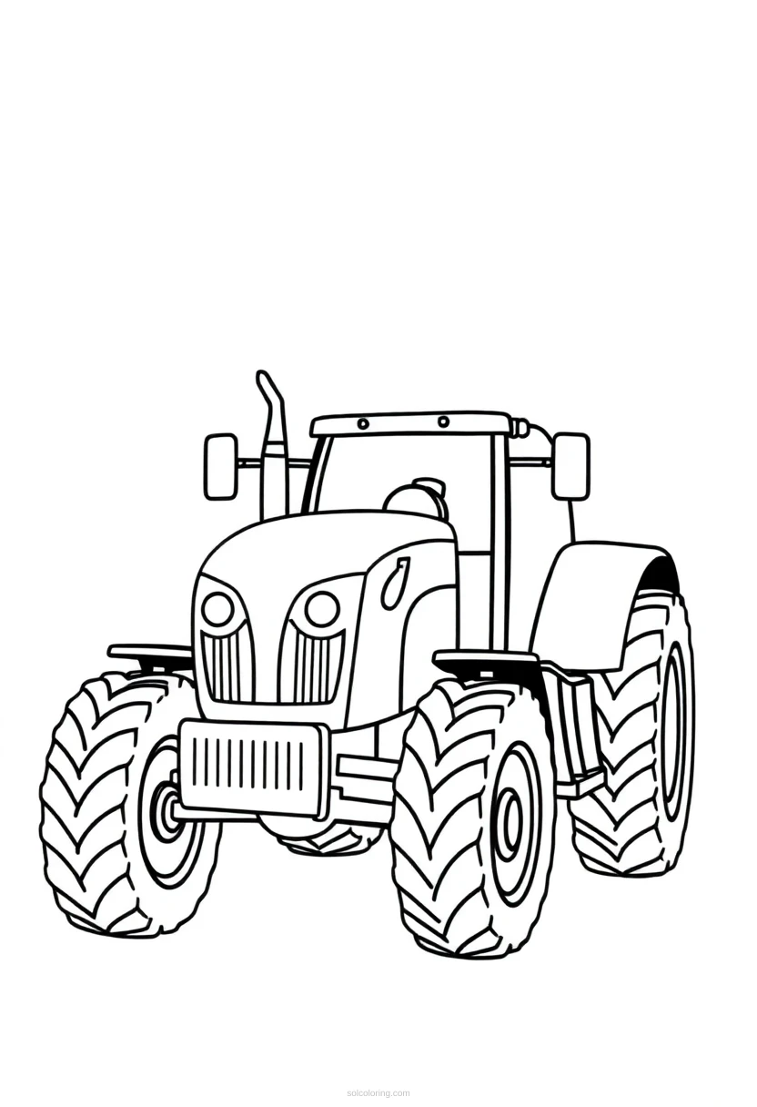 Tractor coloring page for kids