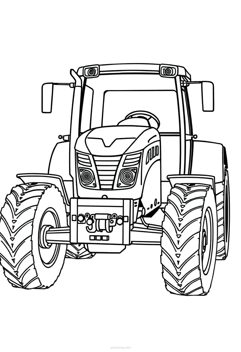 Tractor Simple coloring pages