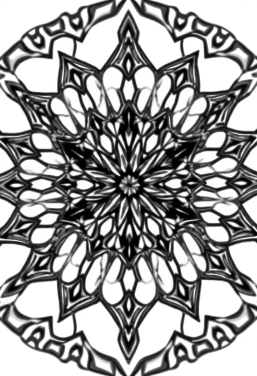 Triangular Kaleidoscope Pattern coloring pages