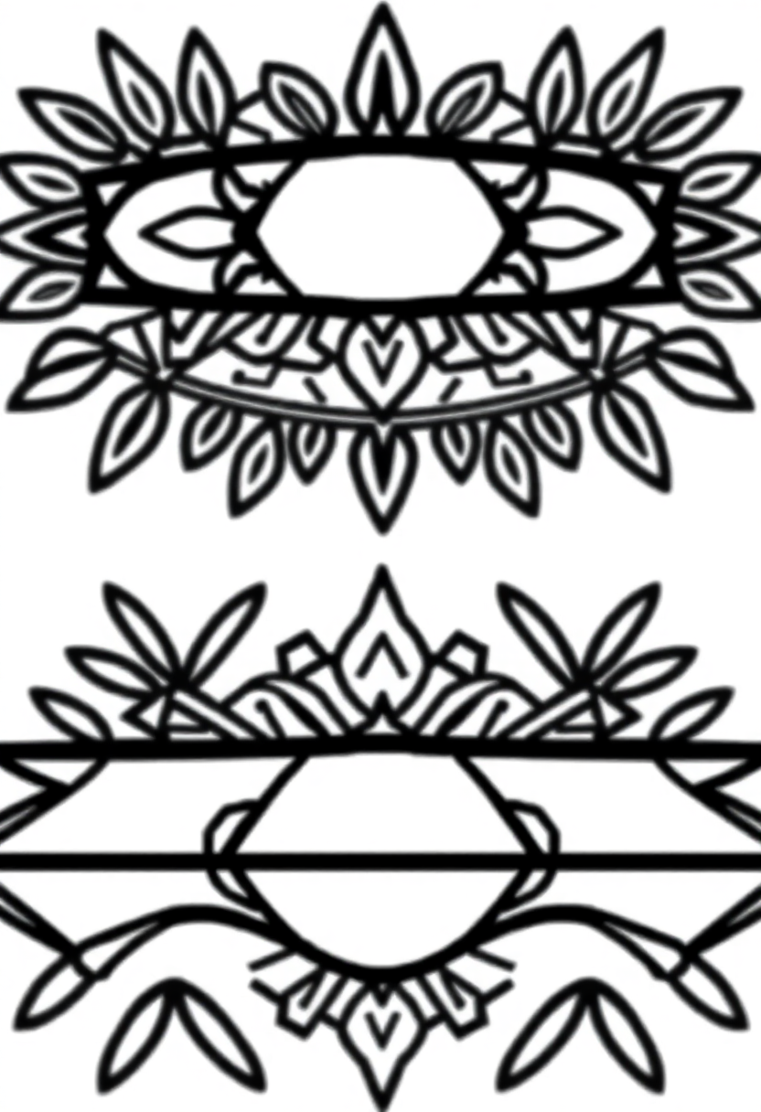 Tribal Geometric Designs coloring page, free printable