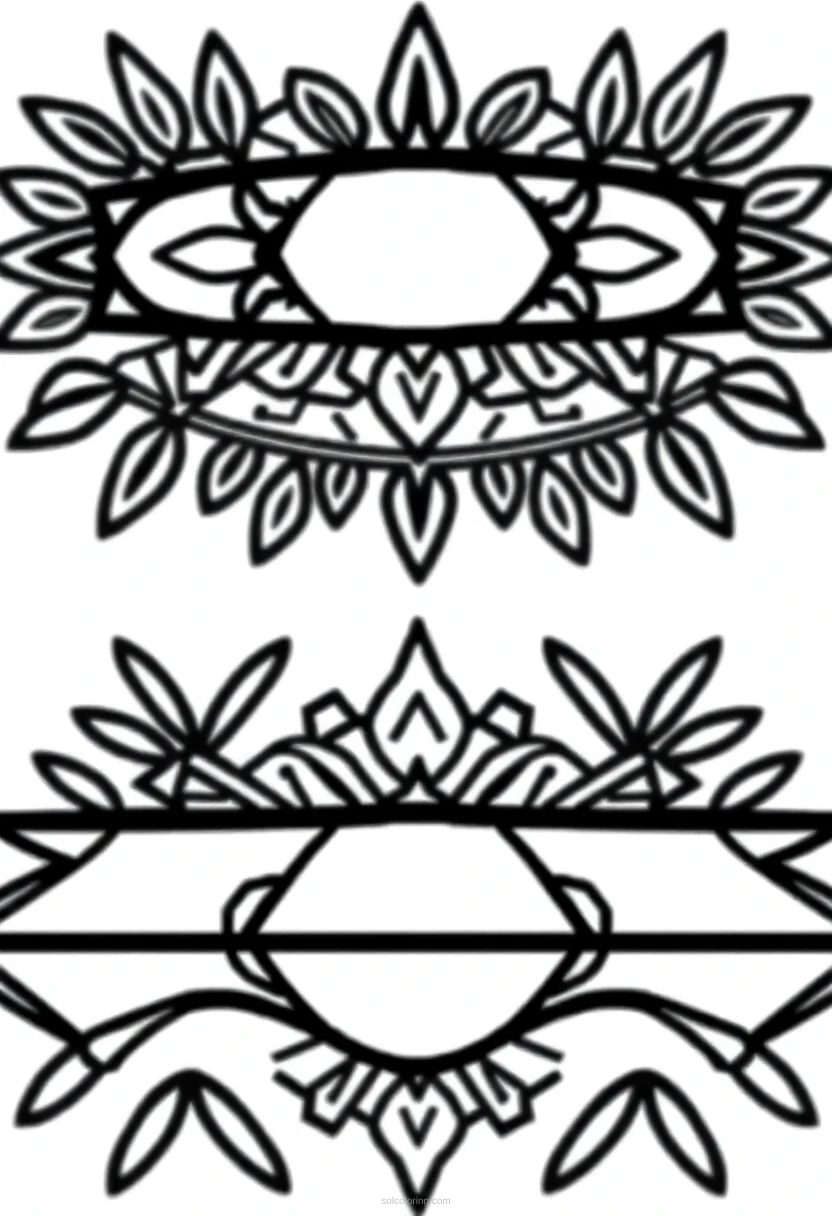 Tribal Geometric Designs coloring page for kids