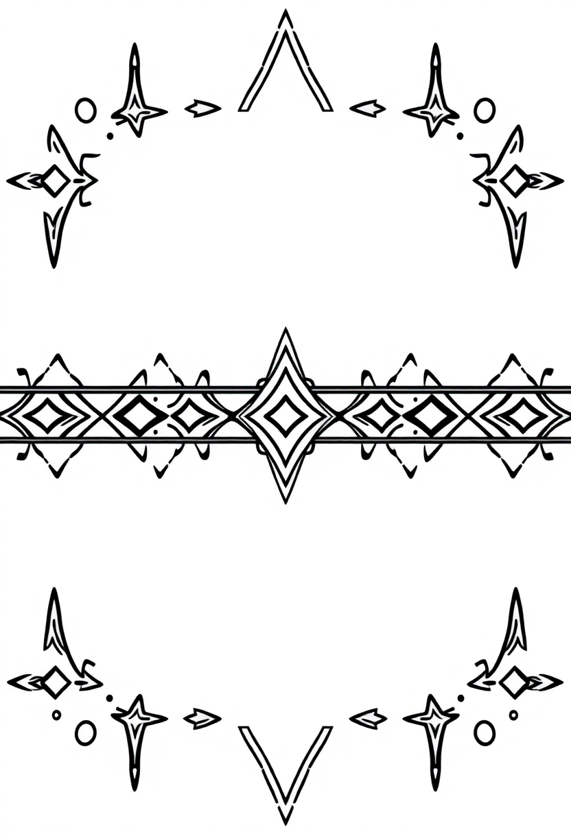 Tribal Geometric Designs coloring pages