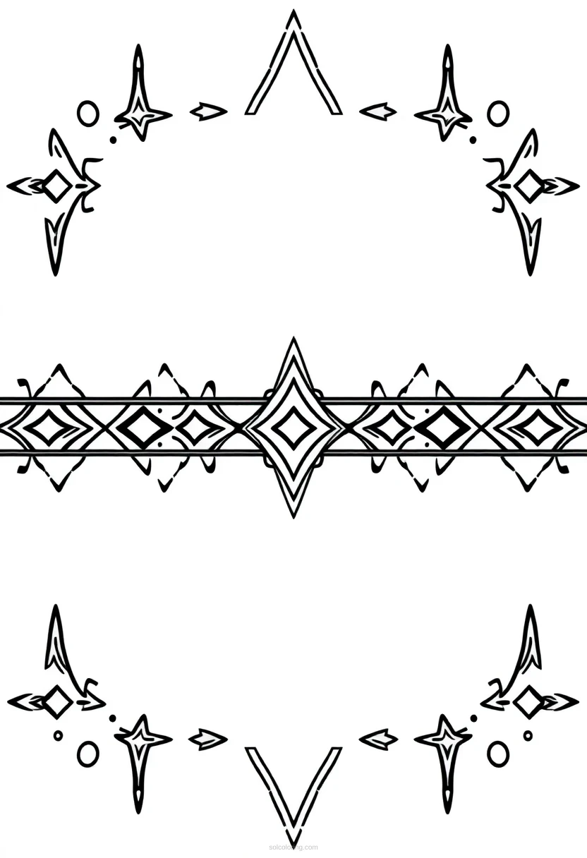 Tribal Geometric Designs coloring pages