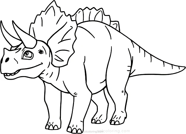 Triceratops coloring page for kids