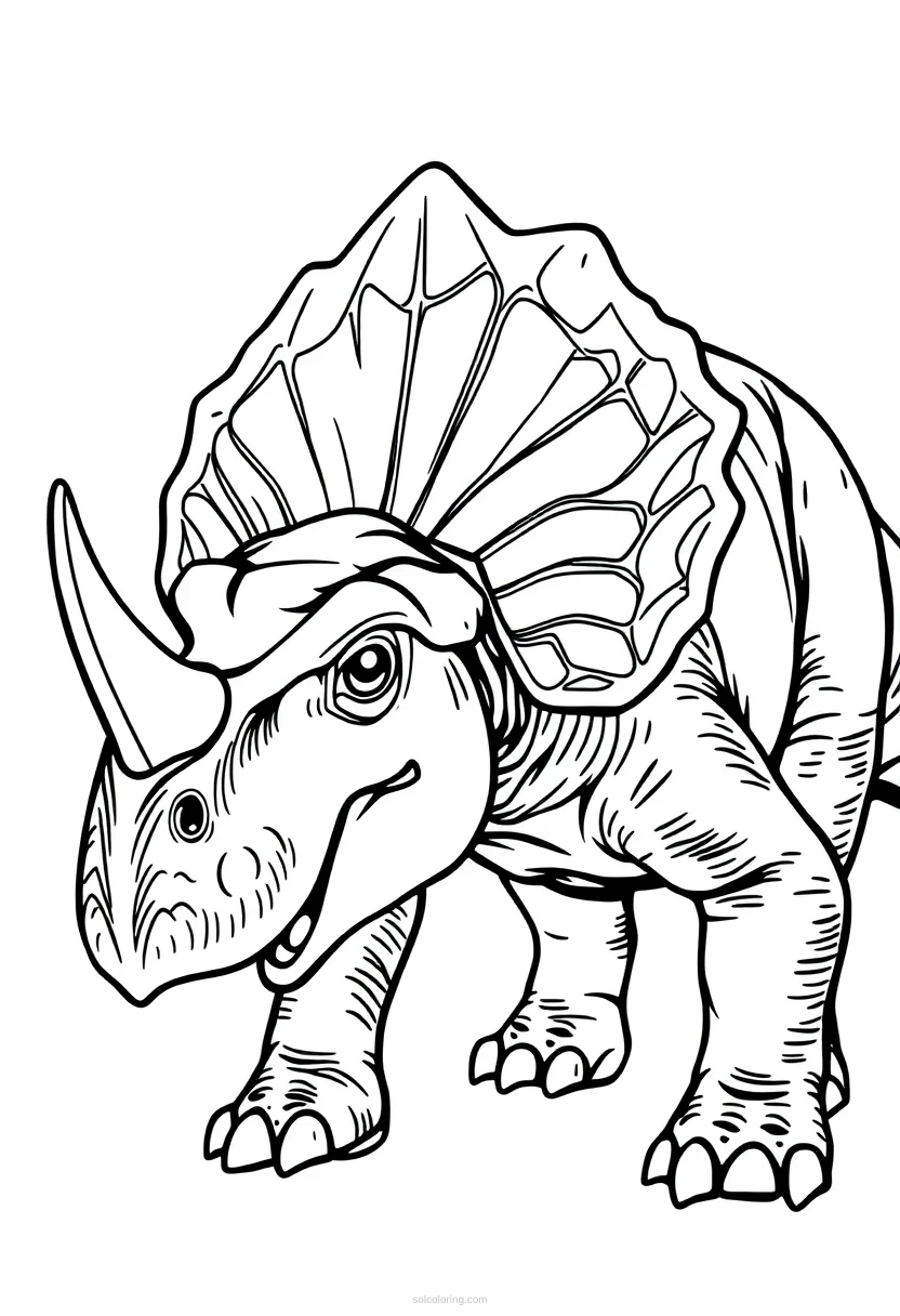 Triceratops Detailed coloring pages