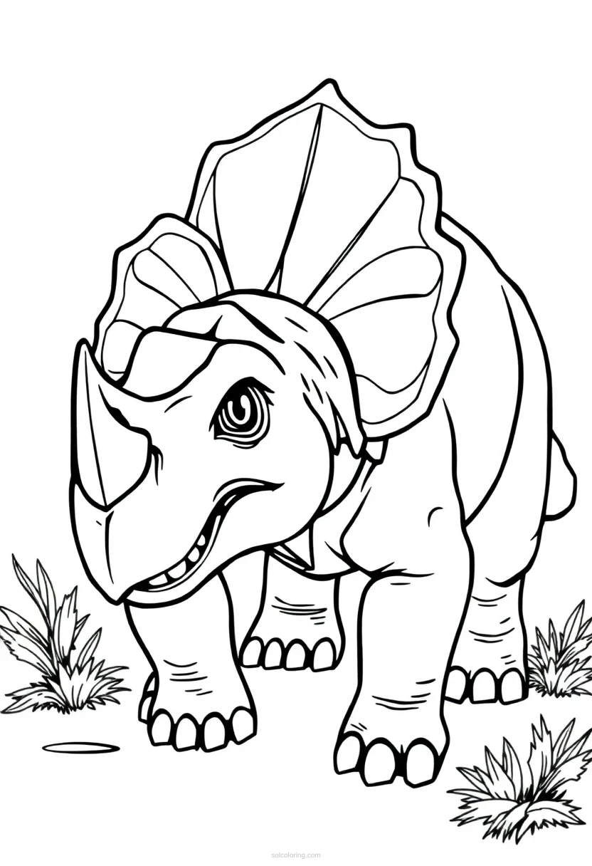 Triceratops Mandala coloring pages