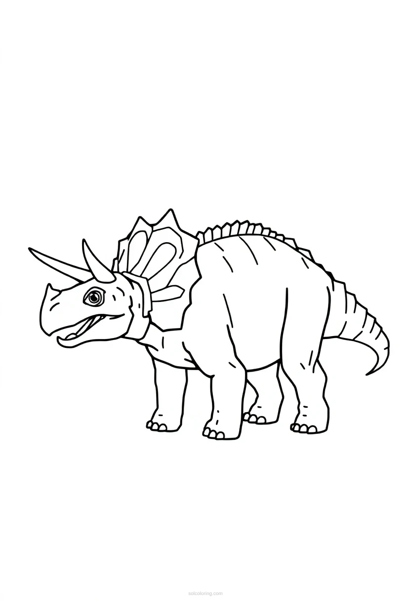 Triceratops Realistic coloring pages