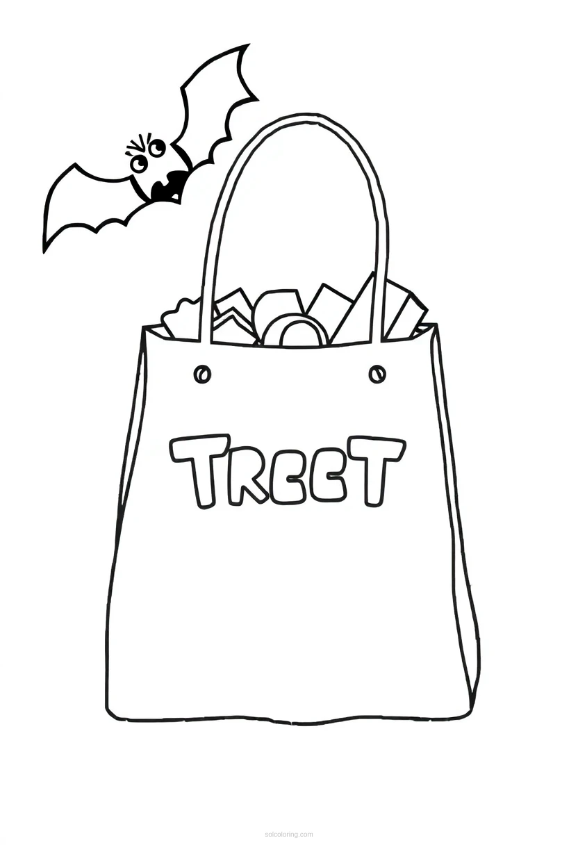 Trick Or Treat Bag coloring pages
