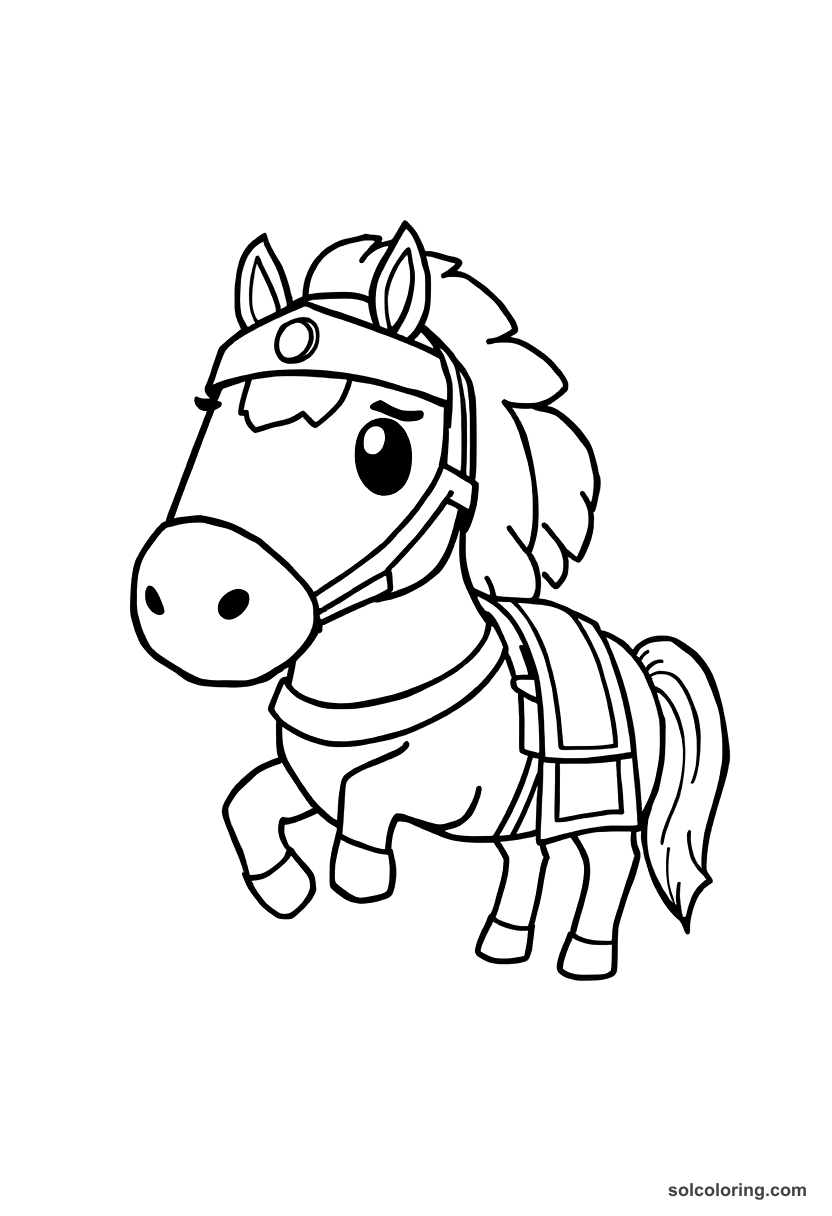 Chibi Trojan Horse Being Brought into Troy coloring page, free printable chibi style