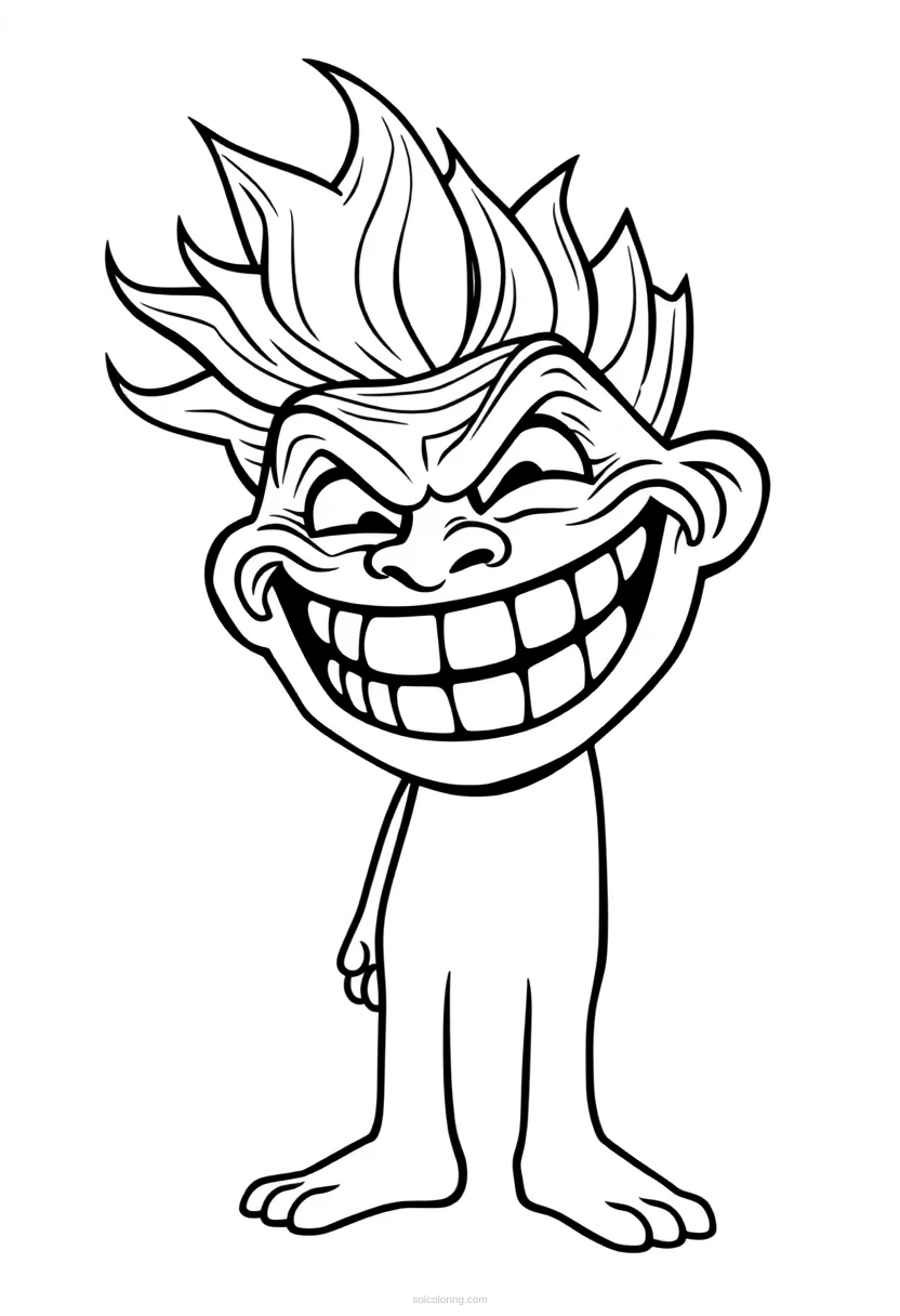 Trollface Character coloring pages