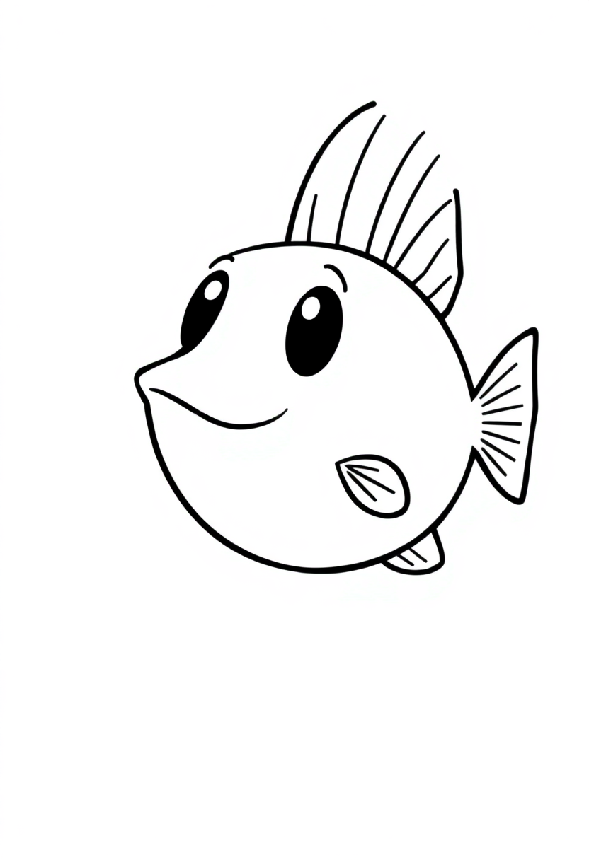 Tropical Fish coloring page, free printable