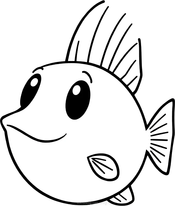 Tropical Fish coloring page for kids