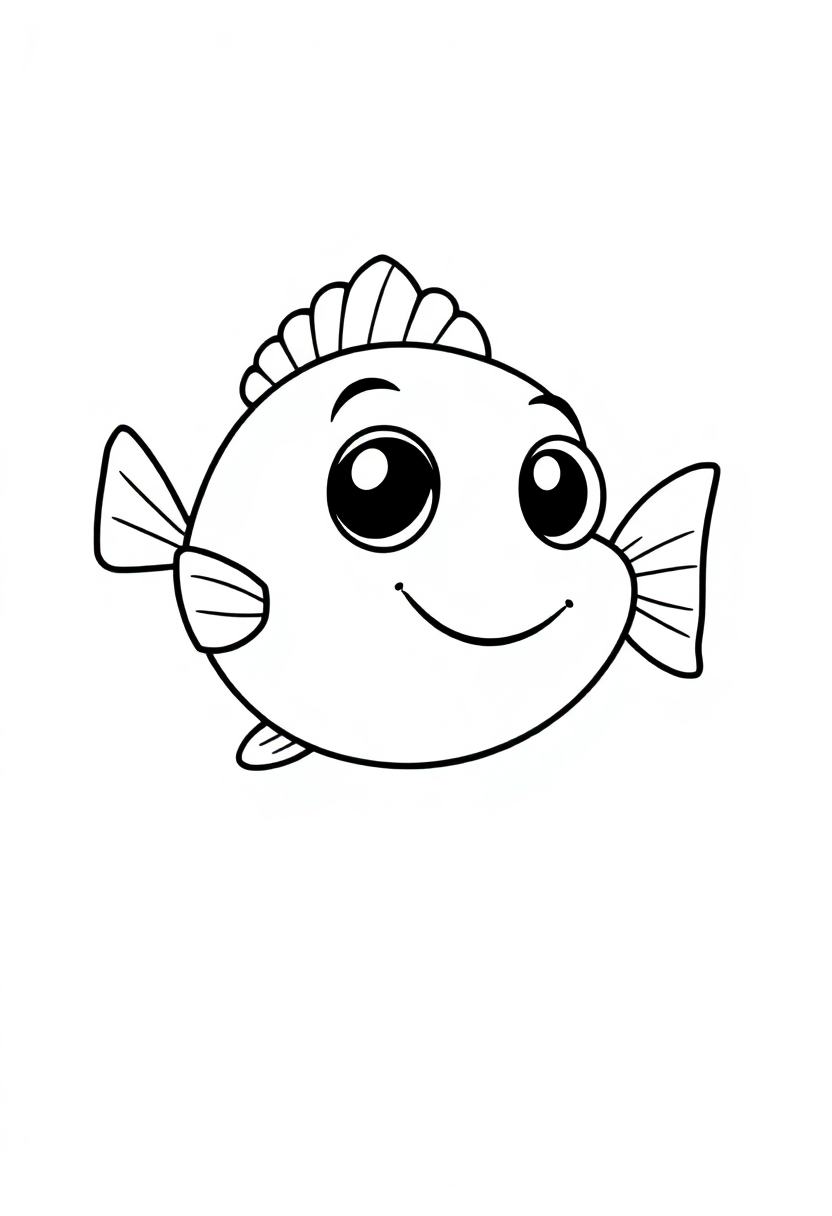 Tropical Fish coloring page, free printable