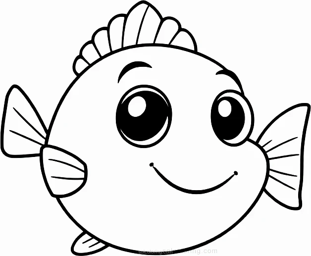 Tropical Fish coloring page for kids