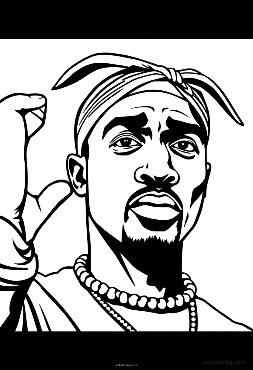 Tupac Shakur coloring pages