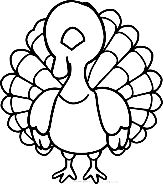 Turkey coloring page for kids