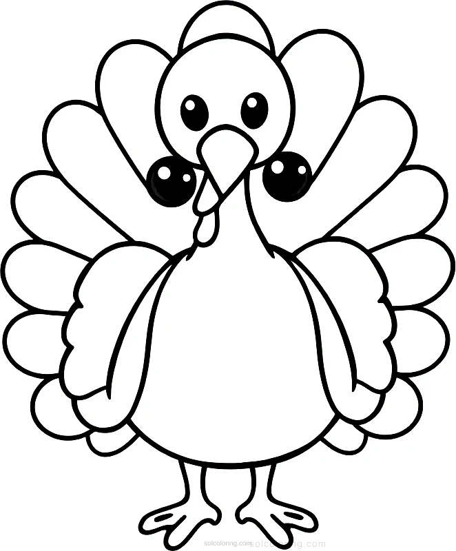 Turkey coloring page for kids