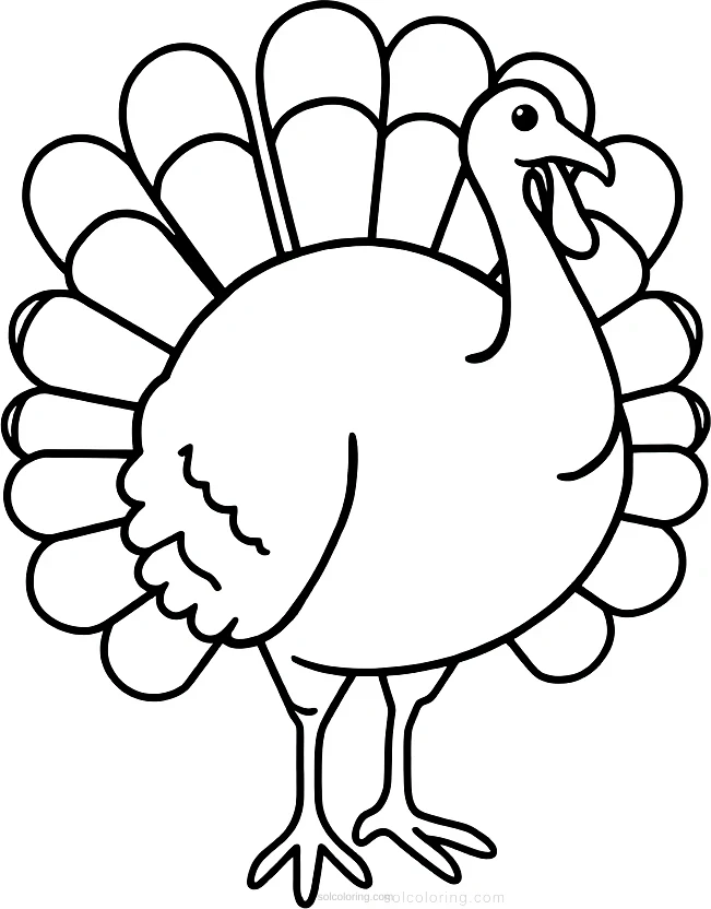 Turkey coloring page for kids