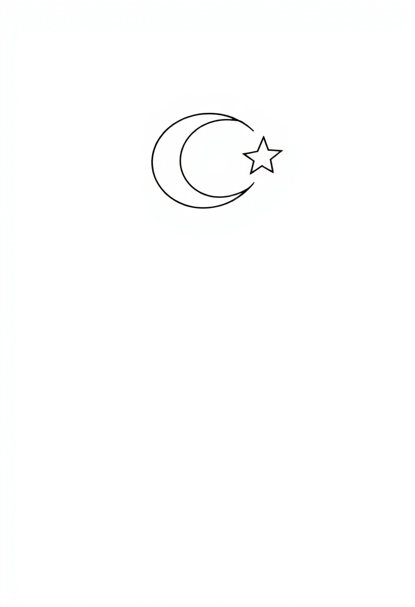 Turkish Flag coloring page, free printable