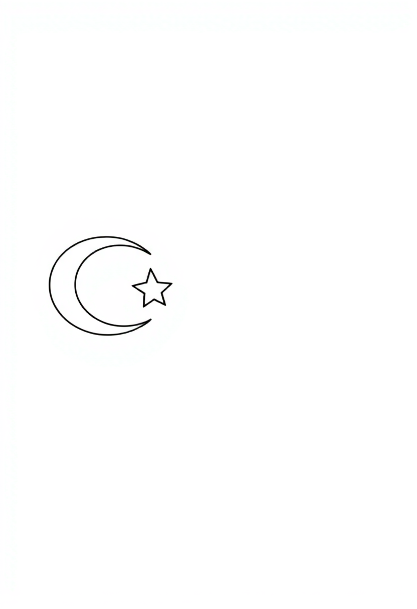 Turkish Flag coloring pages