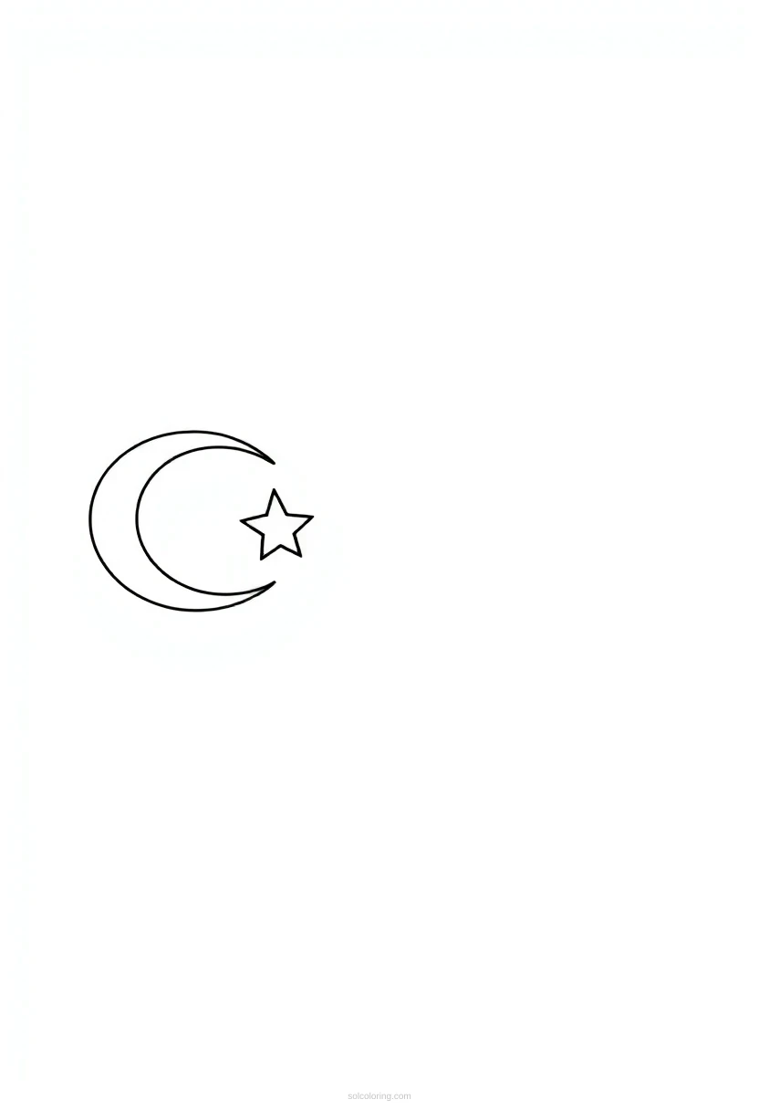 Turkish Flag coloring pages