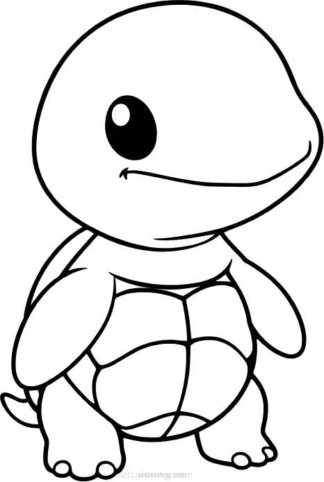 Turtle coloring page for kids