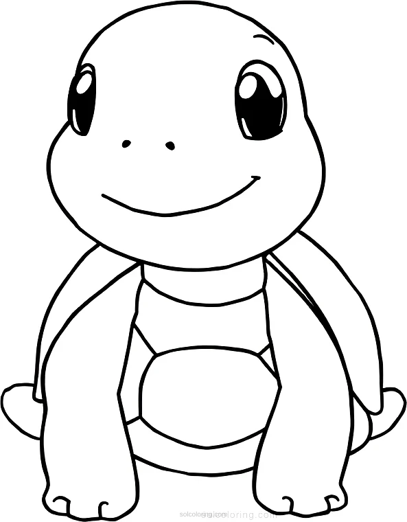 Turtle coloring page for kids