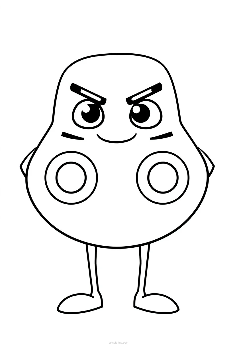 Two Buttons Meme Template coloring page for kids