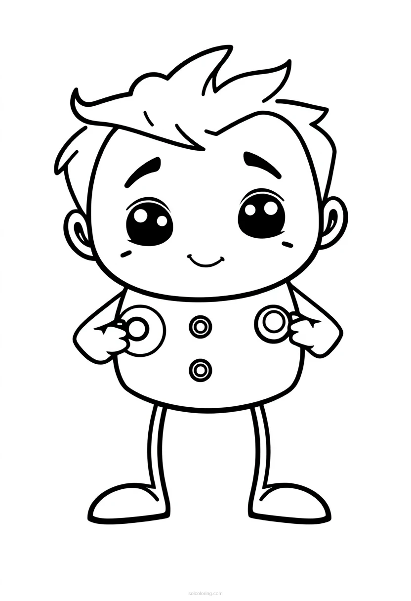 Two Buttons Meme Template coloring page for kids