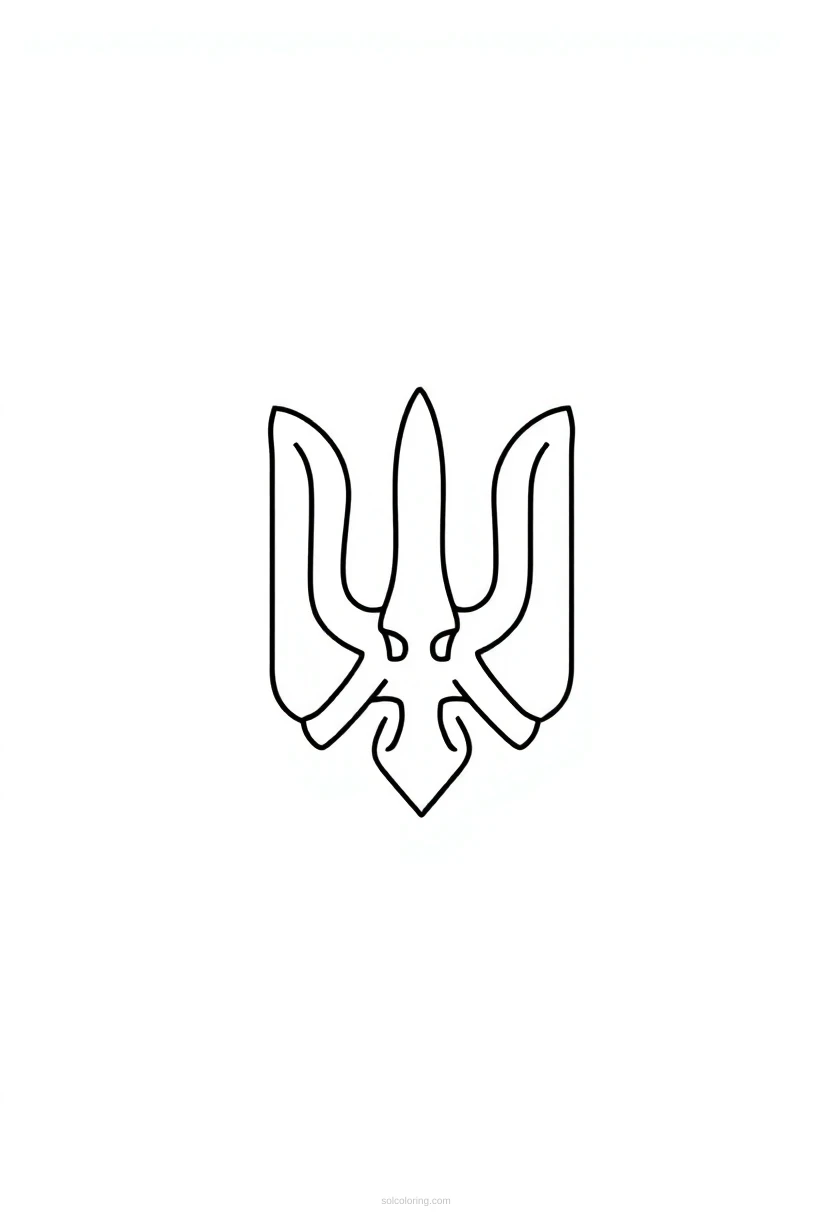 Ukrainian Flag coloring page for kids