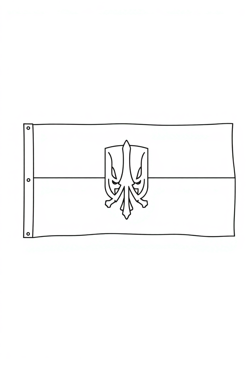Ukrainian Flag coloring page, free printable